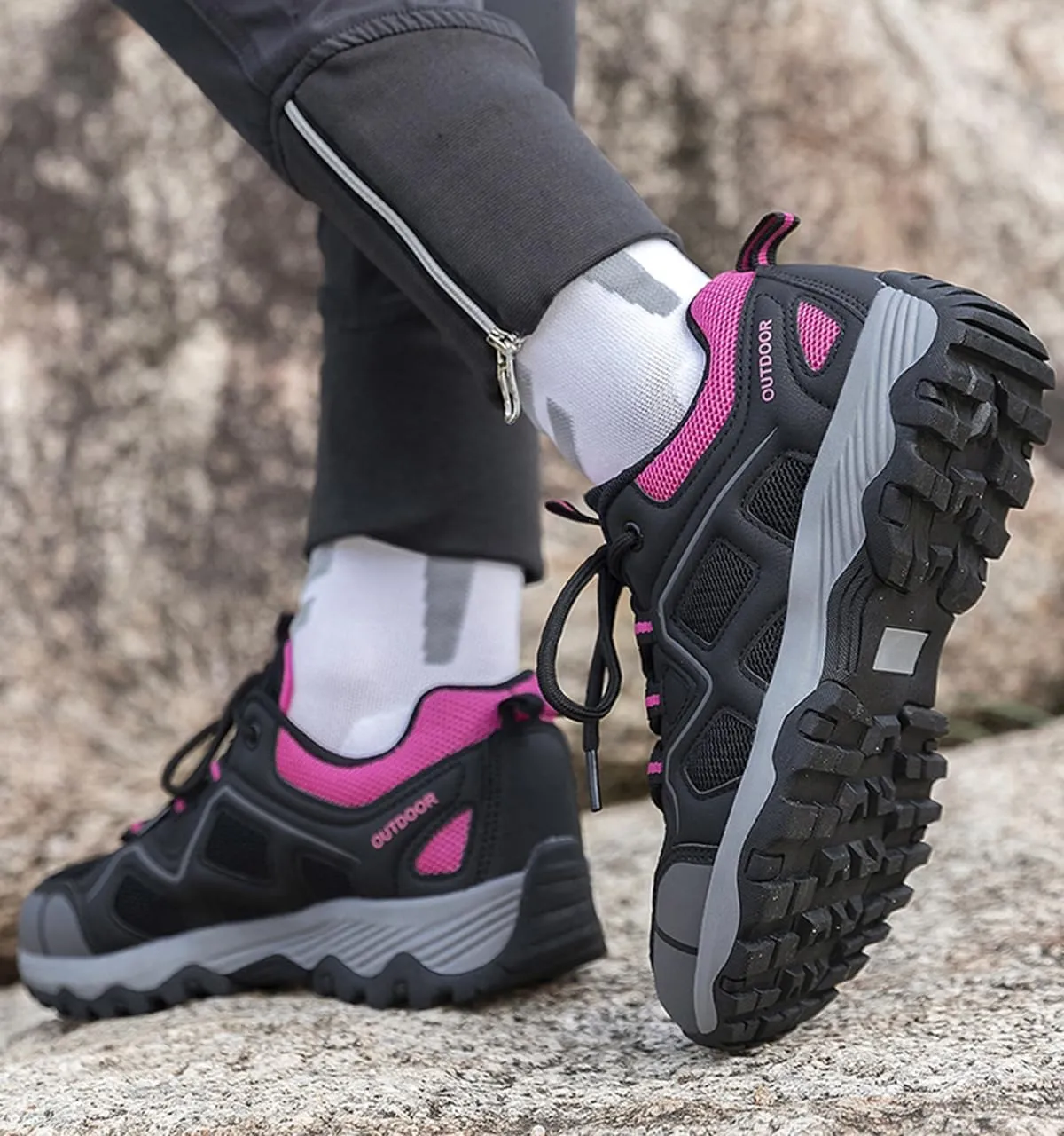 Hiking Shoes Mens Waterproof Mountain Trekking Shoes Women Breathable Walking Shoes Outdoor Sports Winter Boots