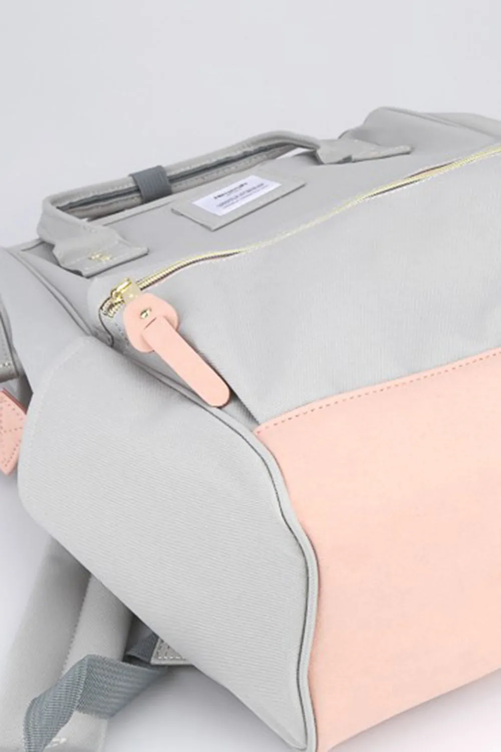 Himawari Contrast Waterproof Canvas Backpack with Side Pockets