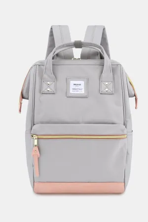 Himawari Contrast Waterproof Canvas Backpack with Side Pockets