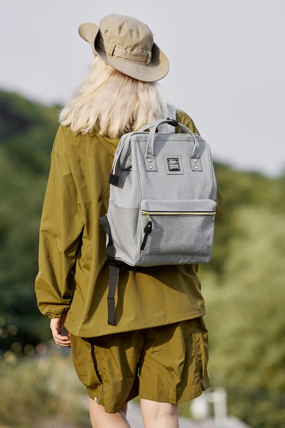 Himawari Waterproof Canvas Backpack with Padded Laptop Compartment