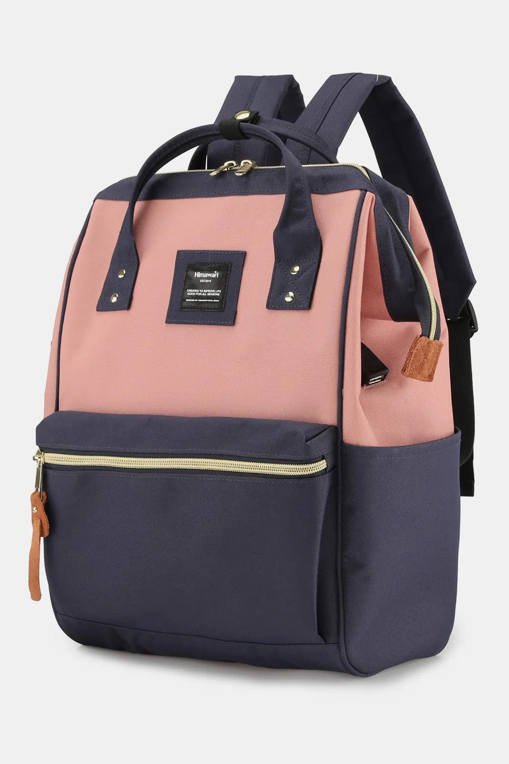 Himawari Waterproof Canvas Backpack with Padded Laptop Compartment