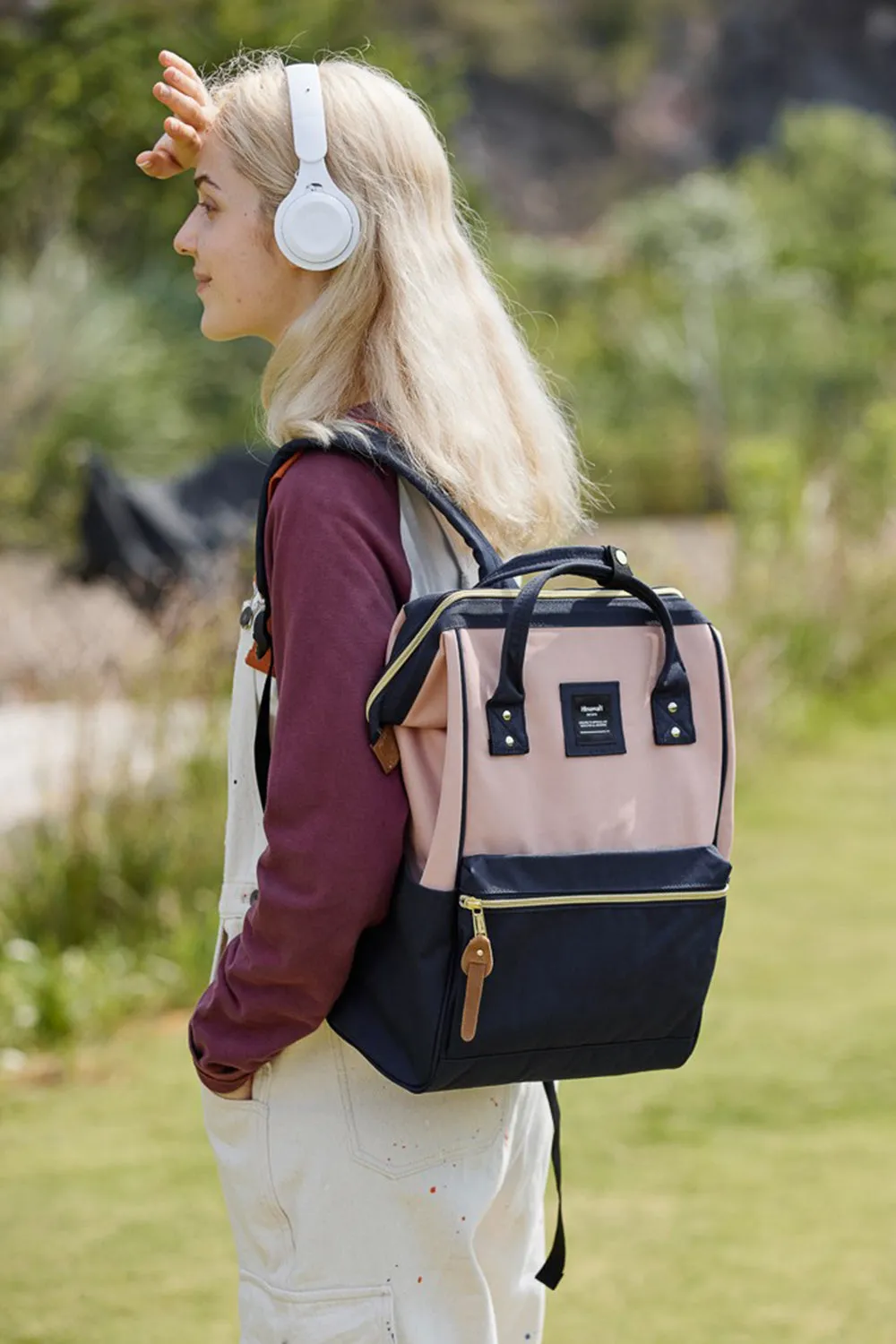 Himawari Waterproof Canvas Backpack with Padded Laptop Compartment