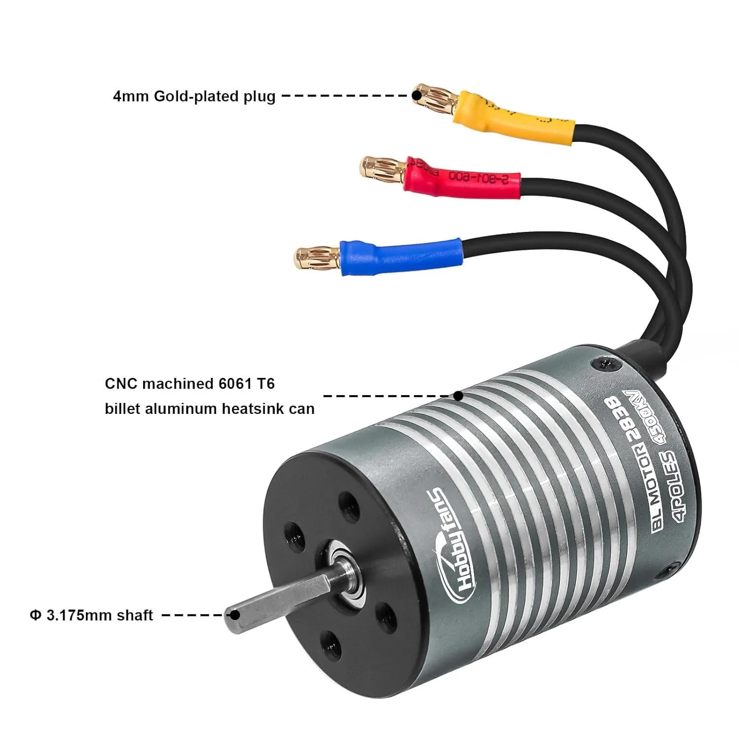 Hobby Fans Brushless 2838 4500KV Motor & 30A Waterproof ESC for Traxxas E-REVO Losi JRX2 H16BM H16DR Redcat Volcano 16 Arrma Typhon Grom Mojave Grom 144001 16890A 1/14 1/16 RC Car
