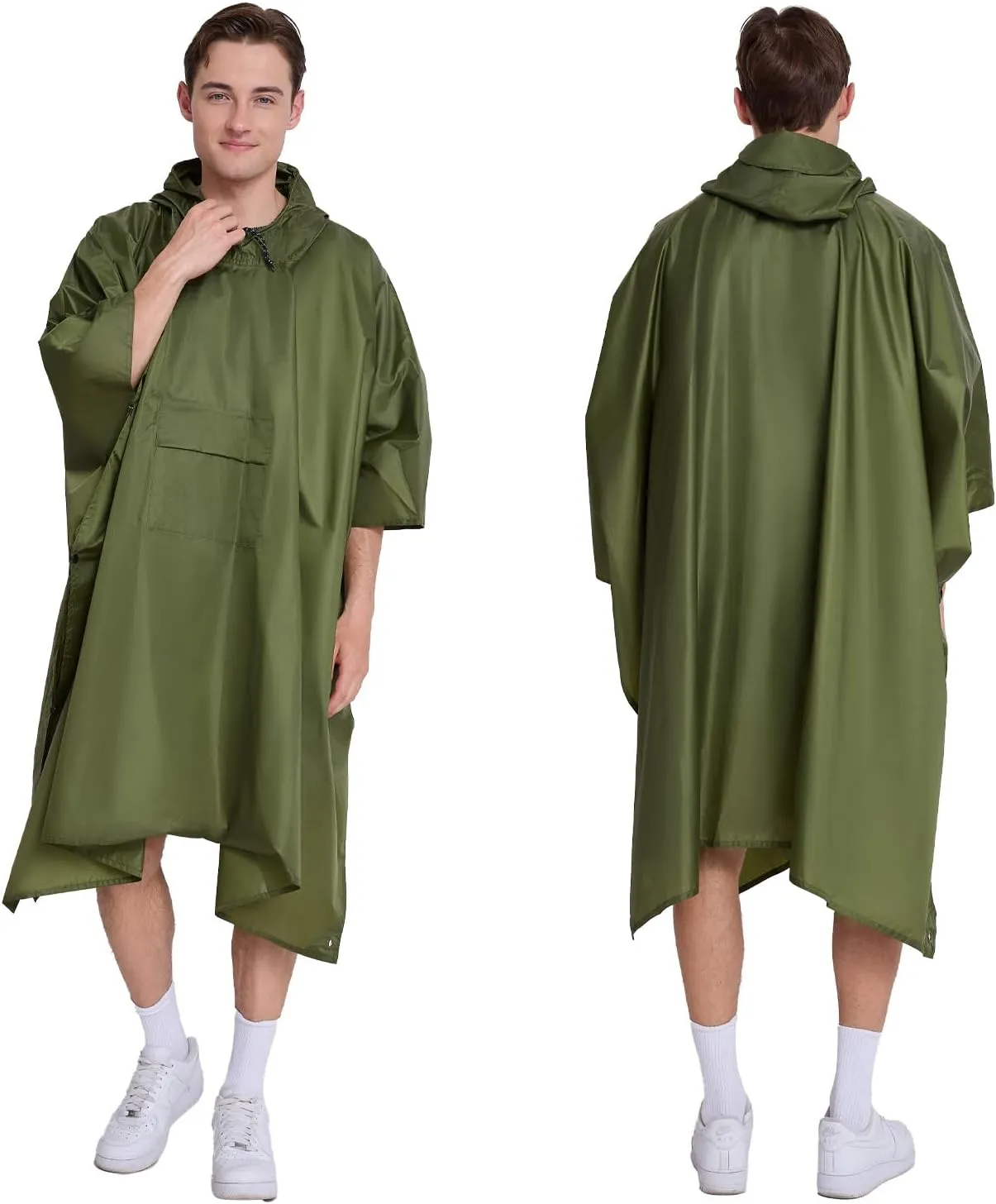 hooded waterproof raincoat, outdoor hiking, unisex, camping mat and small tent multifunctional
