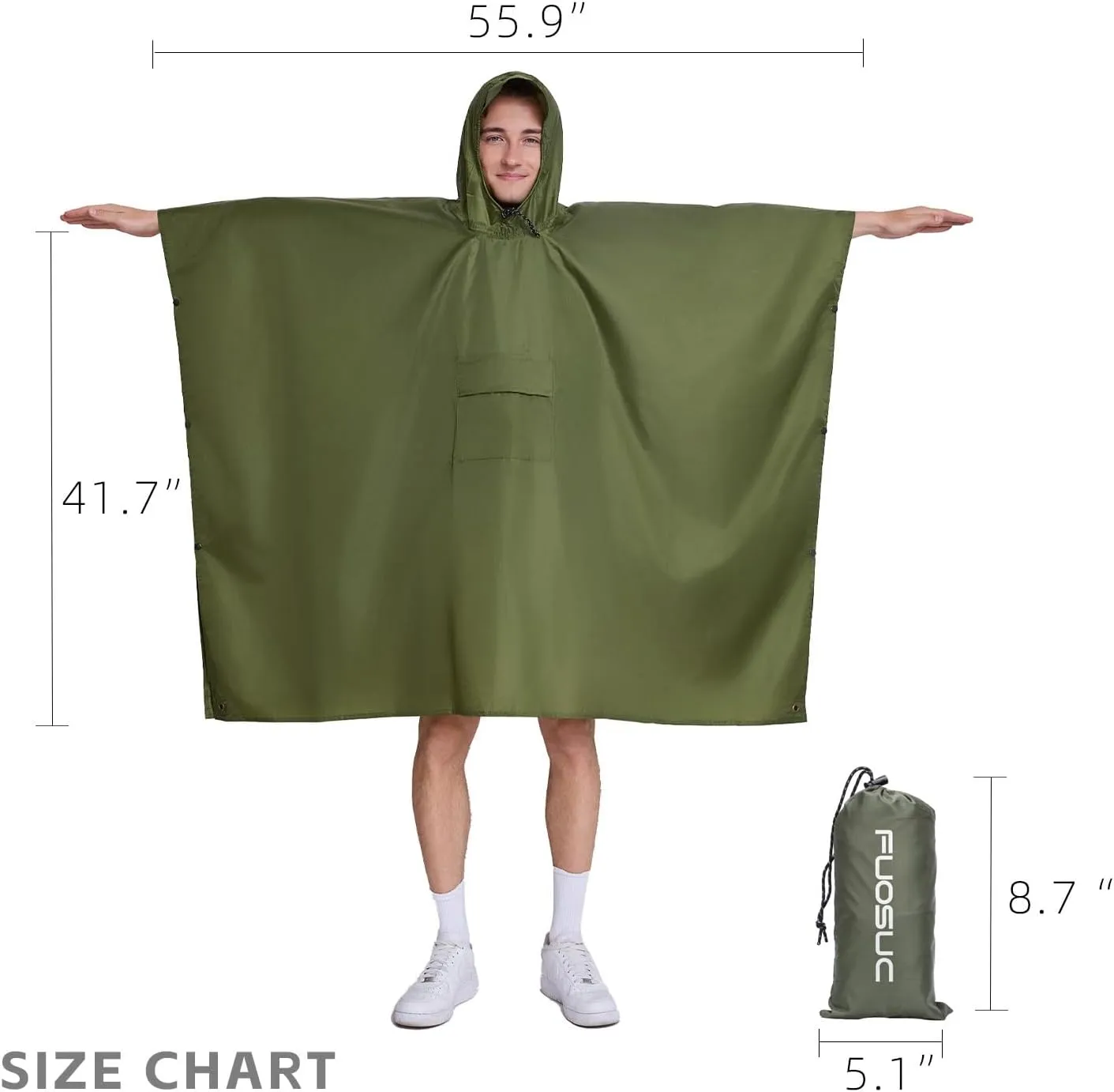 hooded waterproof raincoat, outdoor hiking, unisex, camping mat and small tent multifunctional