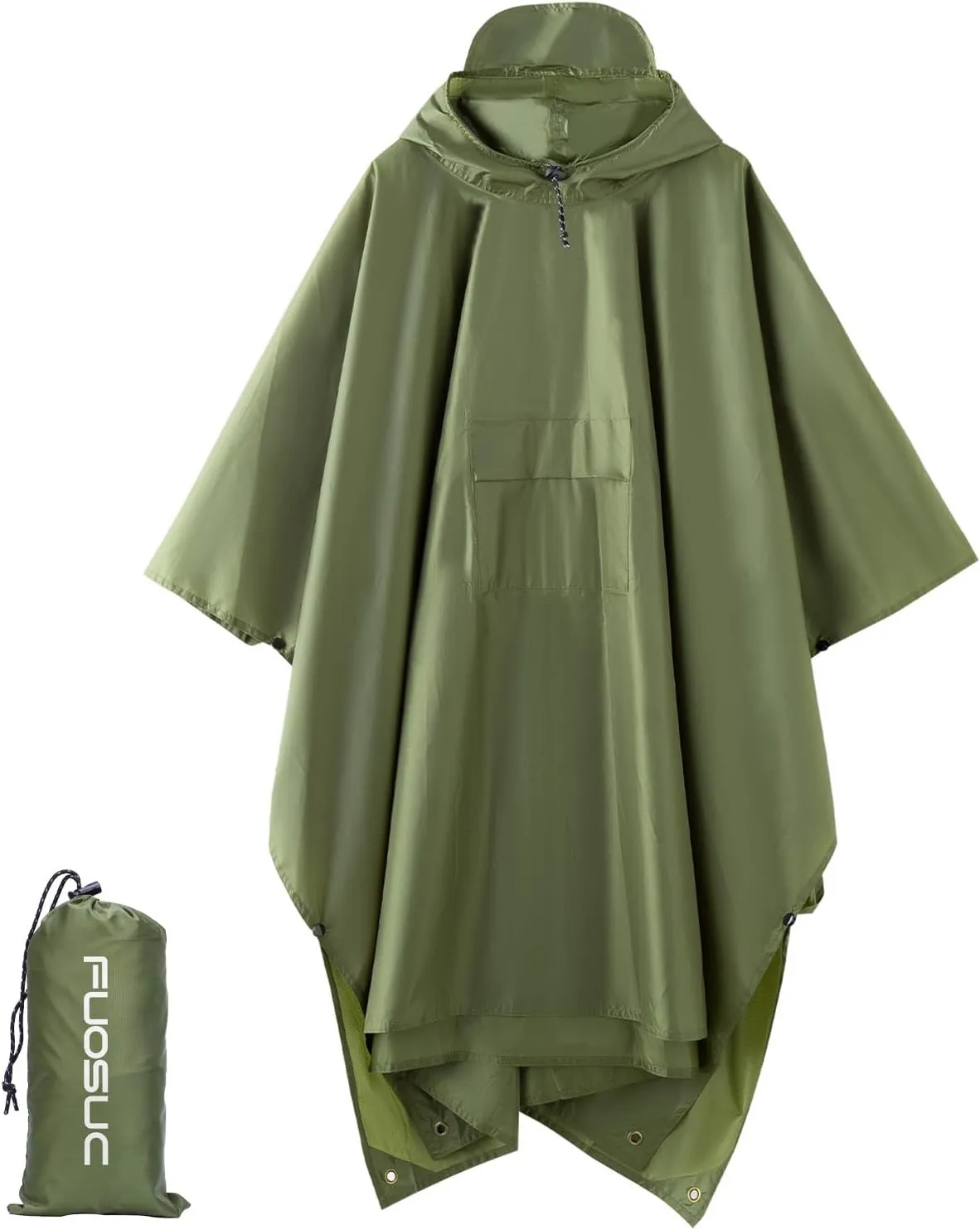 hooded waterproof raincoat, outdoor hiking, unisex, camping mat and small tent multifunctional