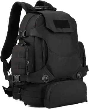 HUNTVP 40L Tactical Military MOLLE Backpack WR 3 Way Modular Pack with Patch