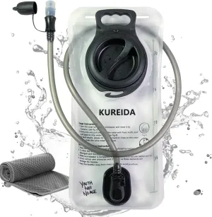 Hydration Bladder 2L-3L,Leak Proof Water Reservoir,BPA Free,Wide Opening, Military Water Bladder Combined with Hydration Backpacks for Biking Hiking Running Camping Climbing.