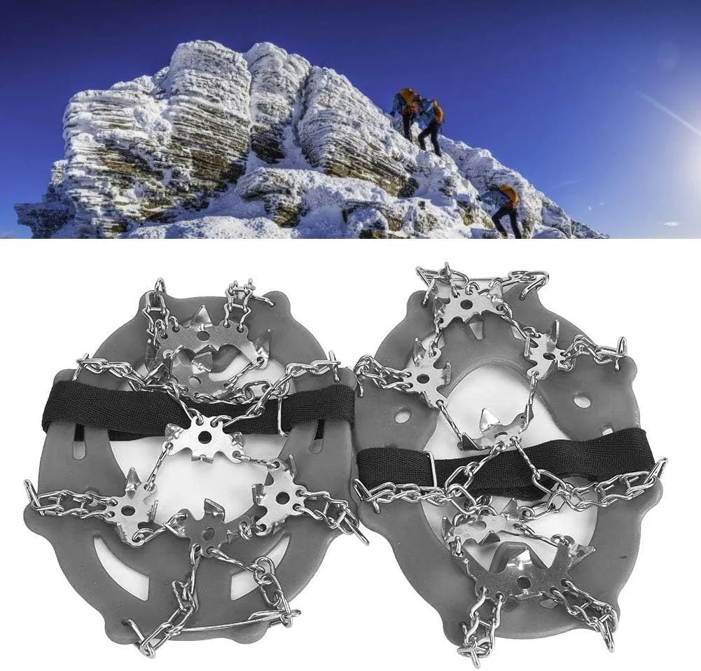 ICE Cleat Shoe Grip Strong Traction Anti Slip CRAMPONS for Hiking Climbing