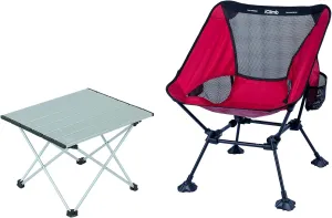 iClimb 1 Anti-Sinking Large Feet Chair and 1 Folding Table Bundle, Ultralight Compact for Solo Person Outdoor Backpacking Camping Hiking Beach Concert