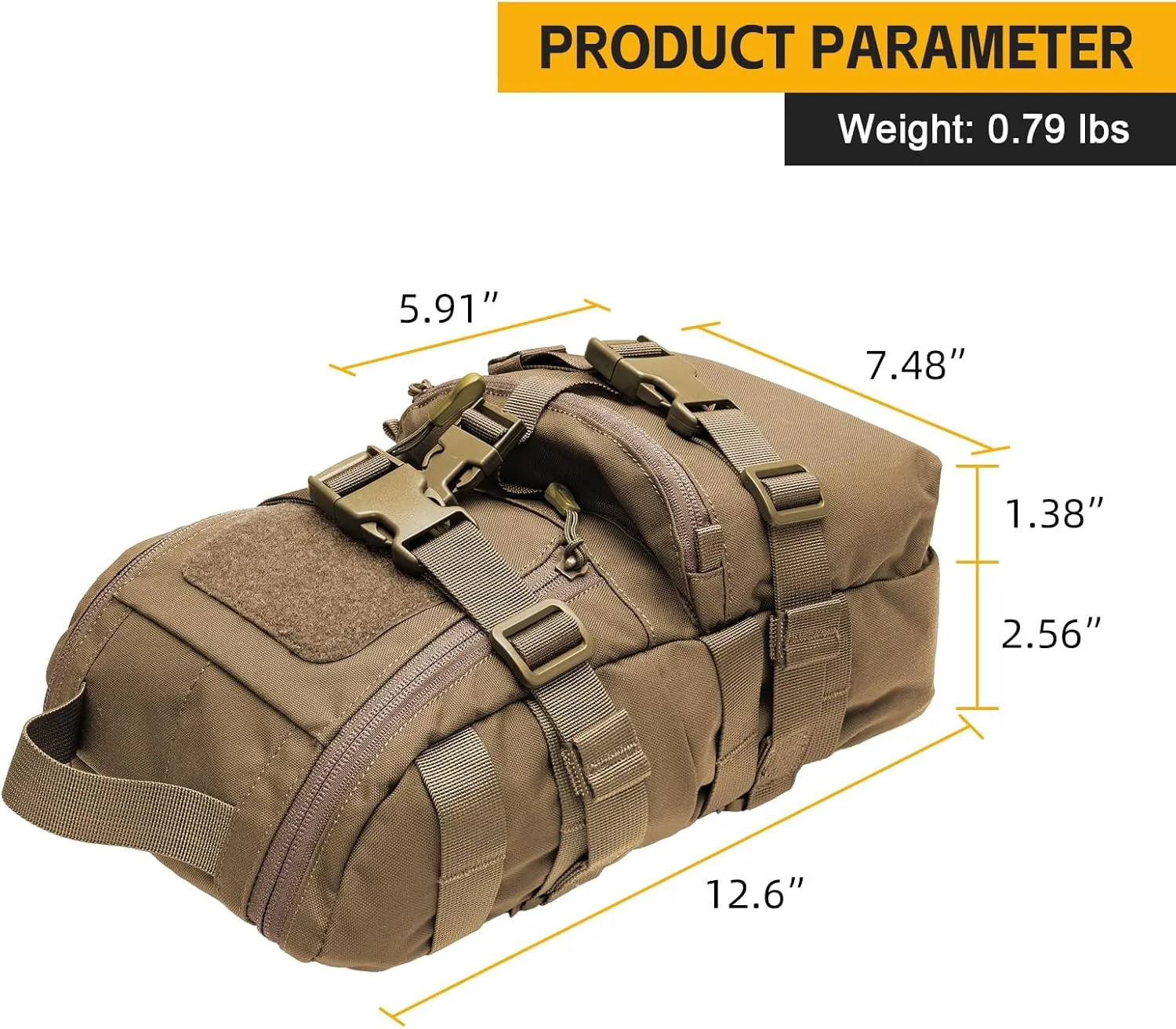 IDOGEAR SPORTS Tactical MOLLE Hydration Pack for 2L Water Bladder Reservoir Bag for Plate Carrier Outdoor Airsoft Paintball