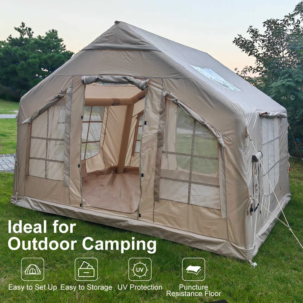 Inflatable Camping Family tent 4 Season Waterproof Windproof Outdoor Air Tent with Pump ps266