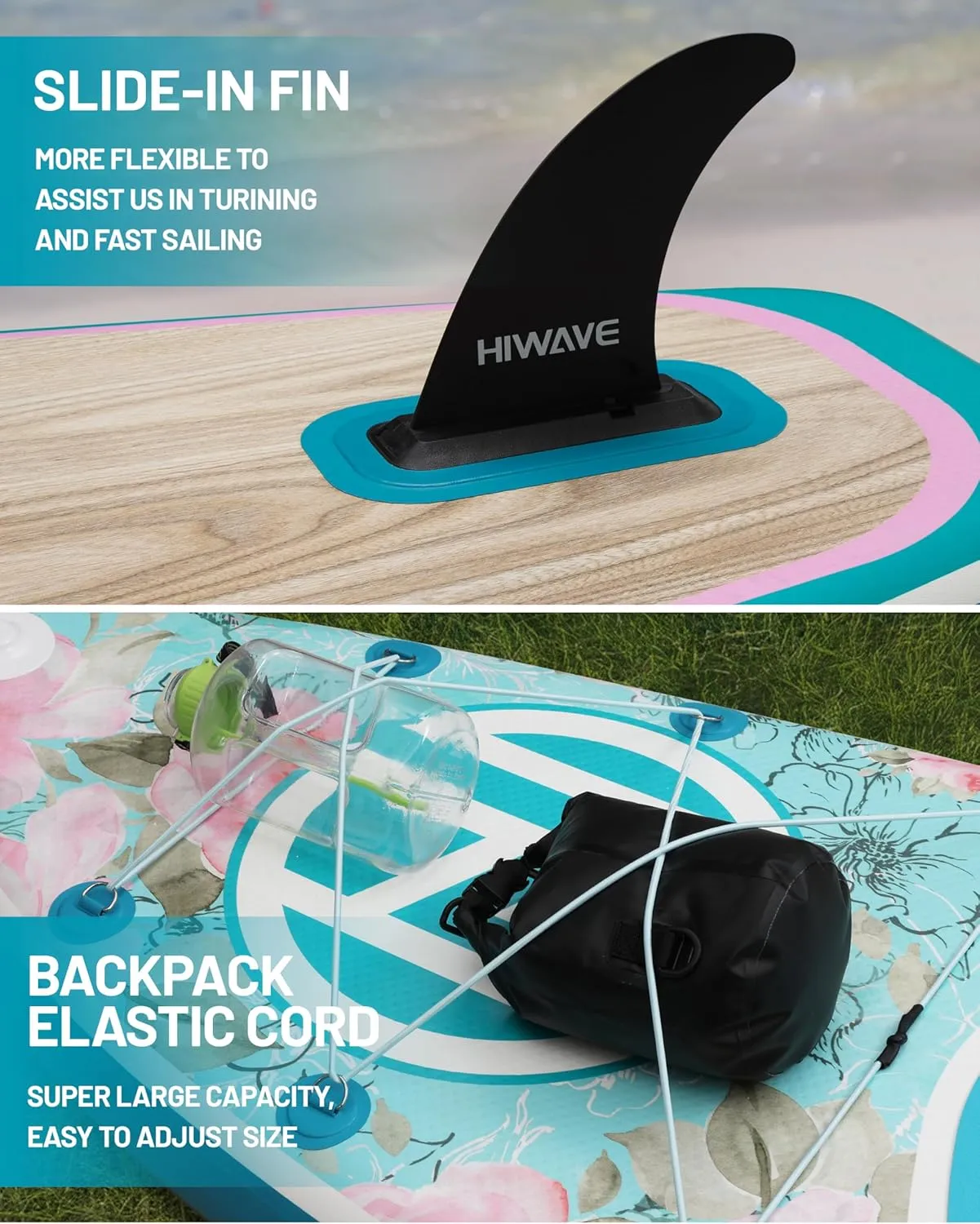 Inflatable Paddle Board 11 '* 34 "* 6" Extra Wide Sup Board, 450lb Capicity Paddle Board for Adults, Suitable for Sea and Lakes, 2 1Family Board