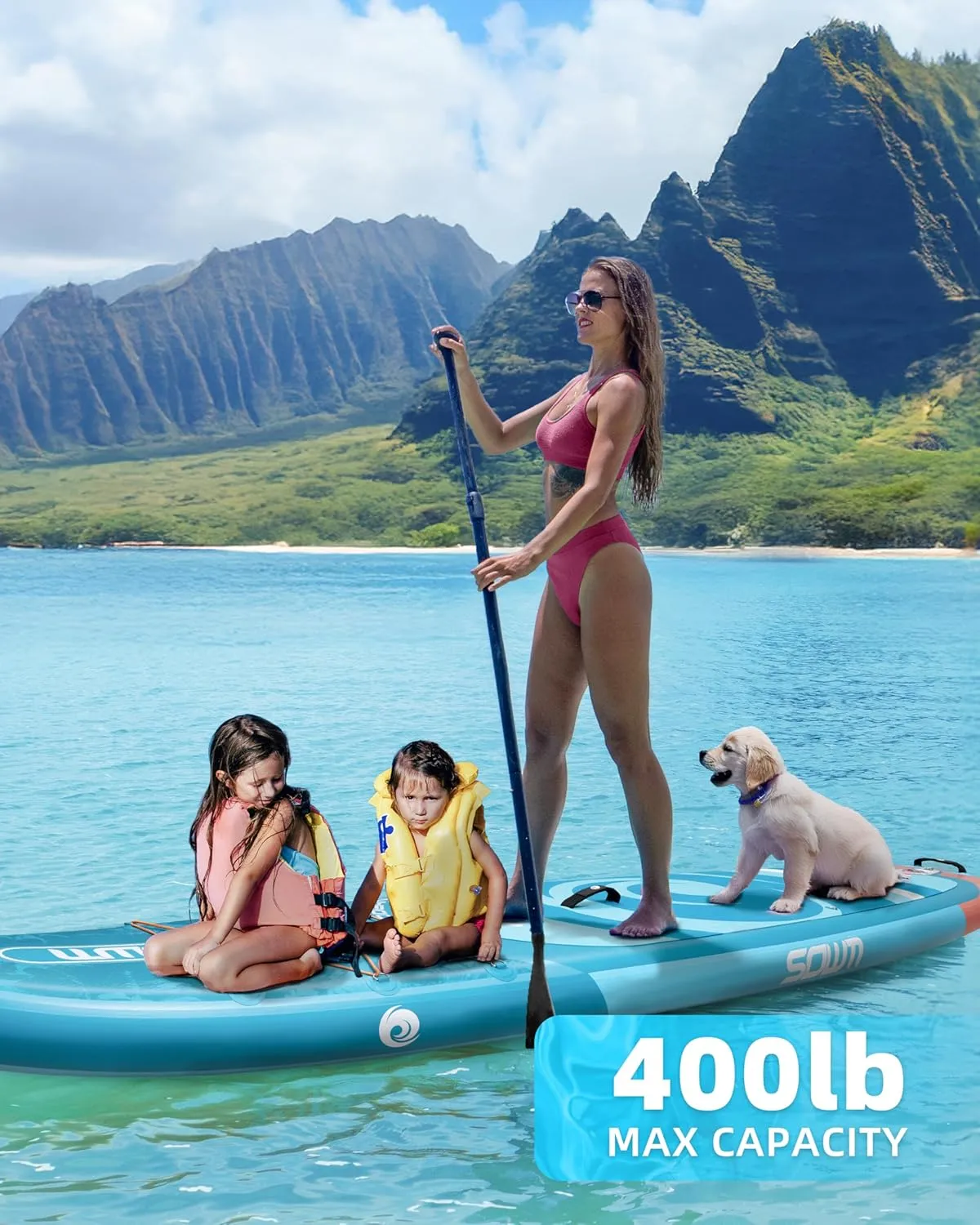 Inflatable Paddle Boards, Stand Up Paddle Board for Adults Youth of All-Round, 10'6'' x 33'' Extra Wide & No-Slip Sup for Yoga Fishing