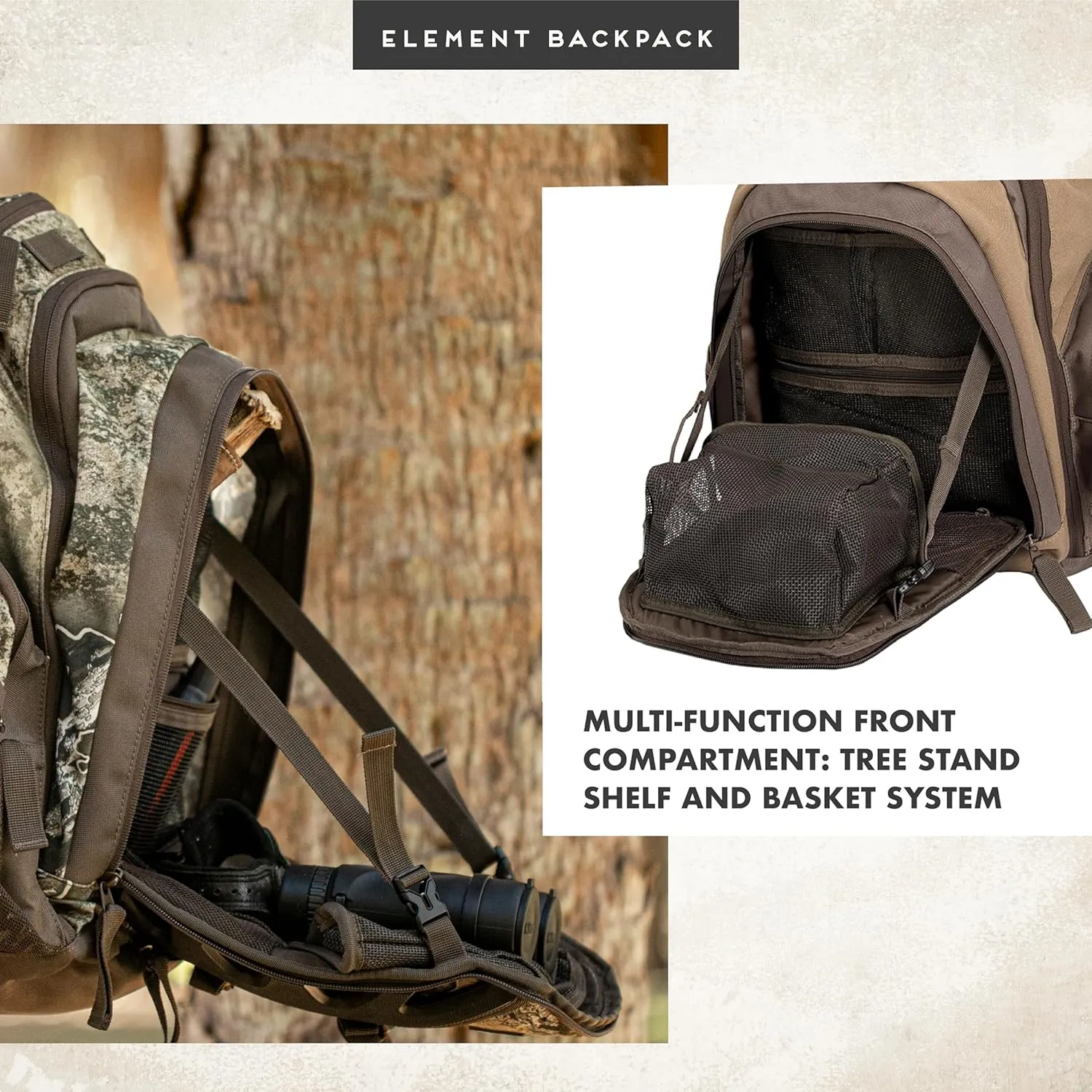 Insights Hunting by frogg toggs- The Element, Heavy Duty 1,831 Cubic Inch Hiking Fishing Camping Hunting Backpack