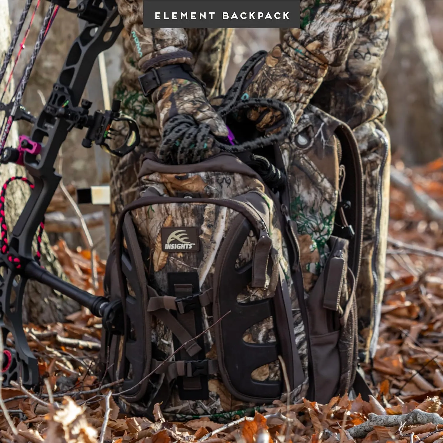 Insights Hunting by frogg toggs- The Element, Heavy Duty 1,831 Cubic Inch Hiking Fishing Camping Hunting Backpack