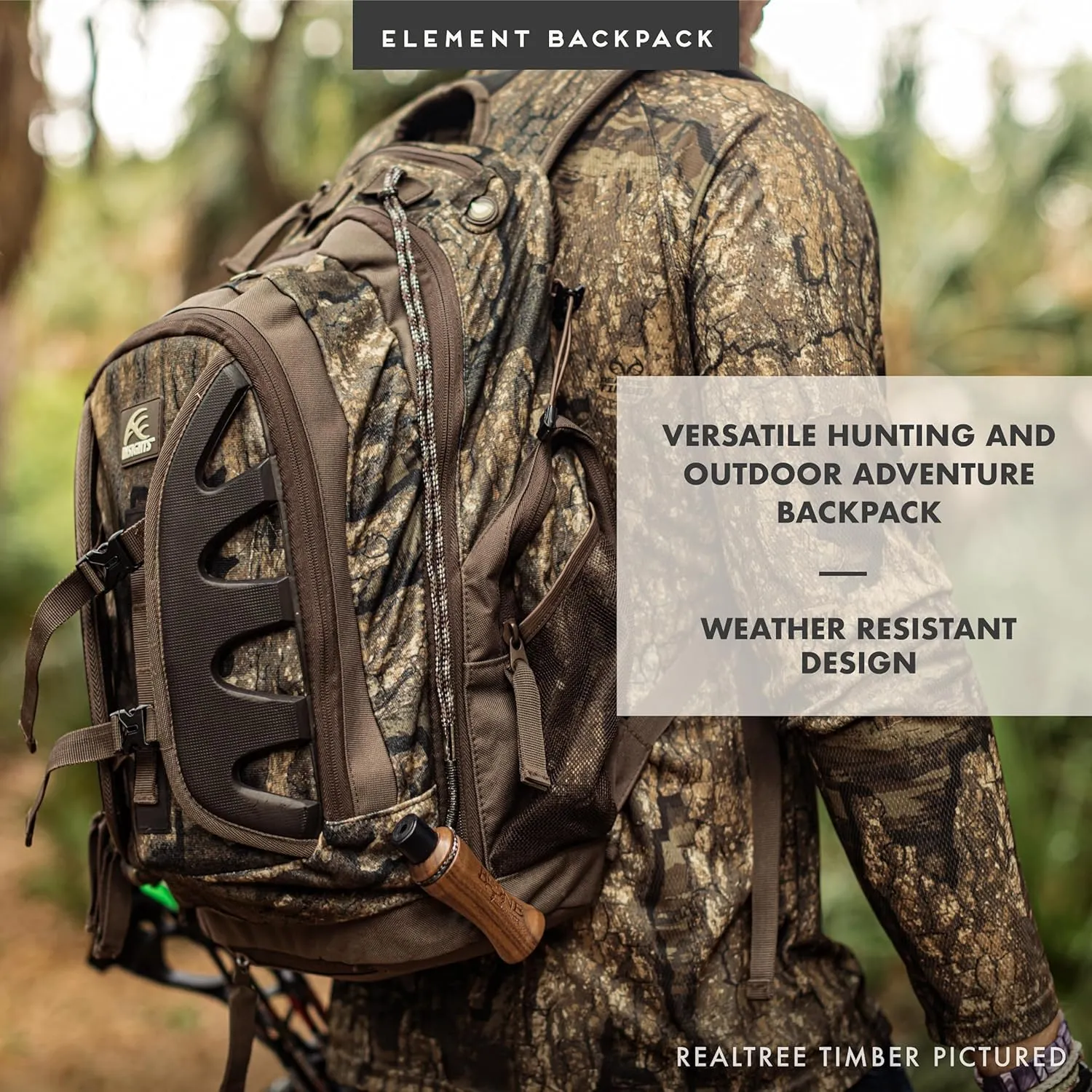 Insights Hunting by frogg toggs- The Element, Heavy Duty 1,831 Cubic Inch Hiking Fishing Camping Hunting Backpack