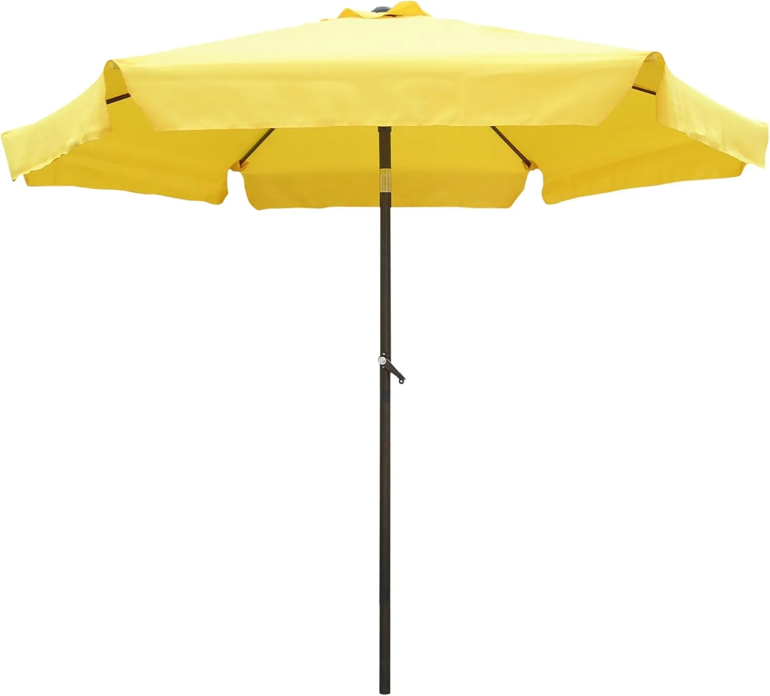 International Caravan Furniture Piece Outdoor 8 Foot Aluminum Umbrella, Yellow