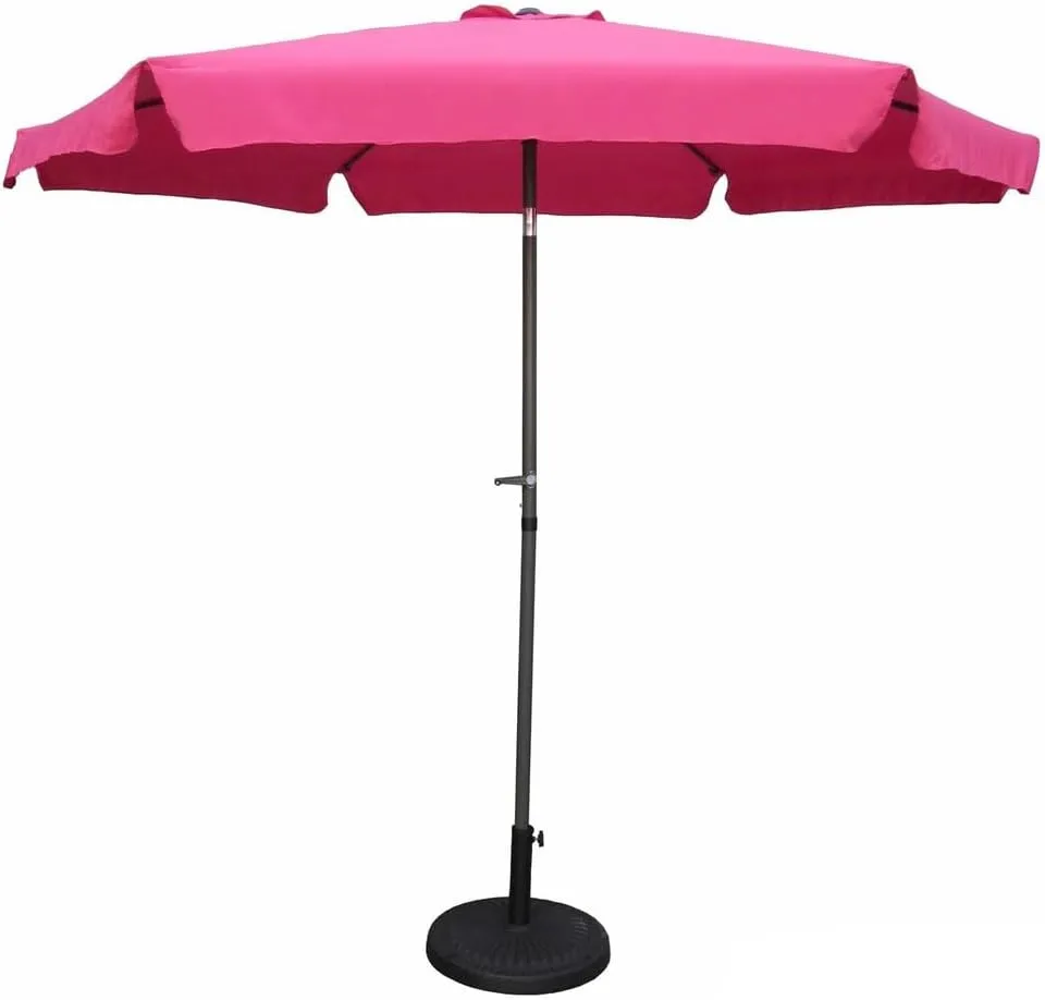 International Caravan Furniture Piece Outdoor 9 Foot Aluminum Umbrella With Flaps