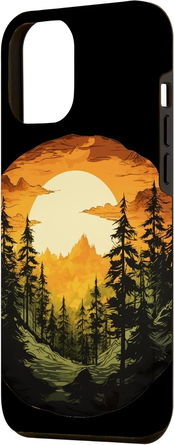 iPhone 14 Plus Wildlife Trees Outdoors Nature Forest Sunset Trekking Hiking Case