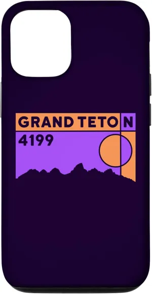 iPhone 14 Pro Mount Grand Teton Mountain Range Hiking Trekking Gifts Case