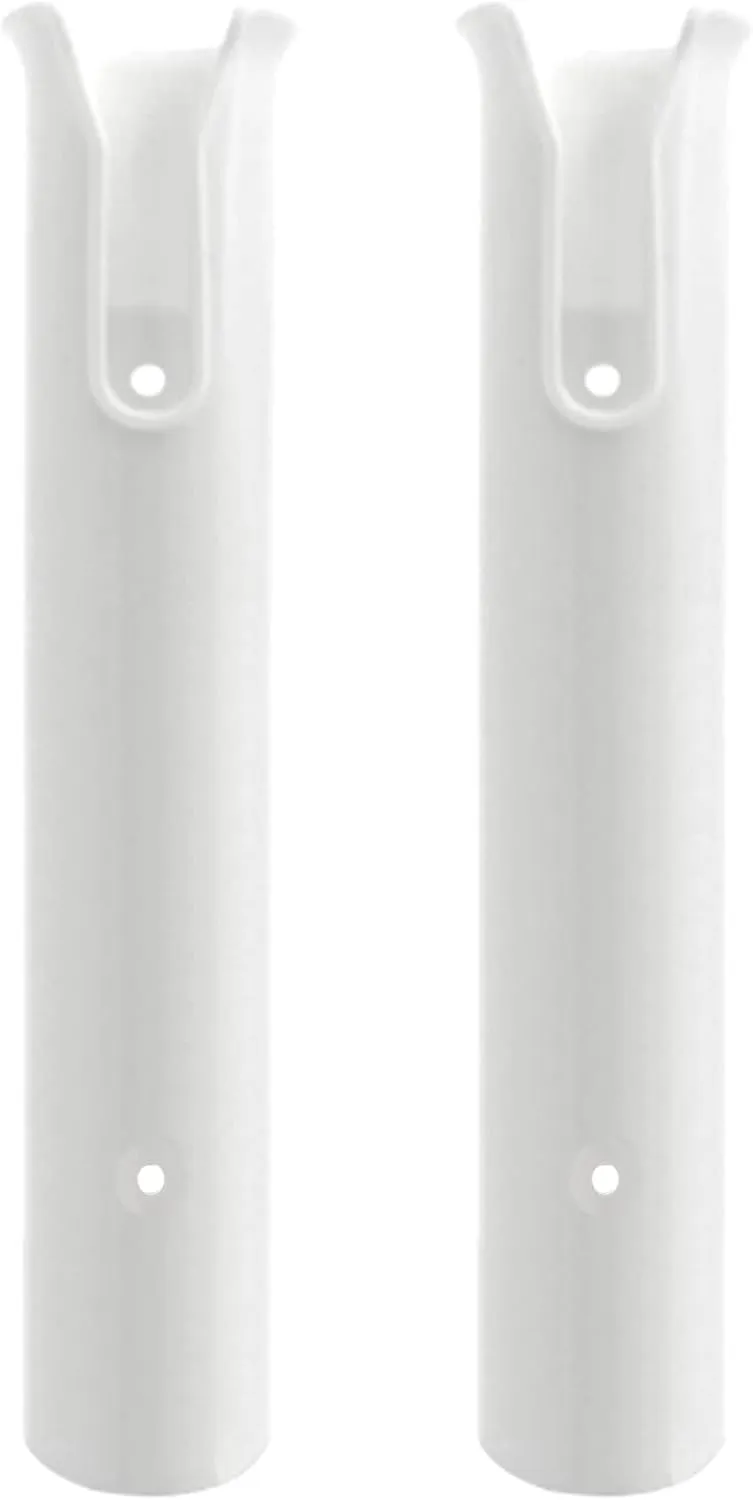 ISURE MARINE Fishing Rod Holder Bracket Wall Mounted Boat Side Mount Tool Holder Tube Links with Screws 2/3/4/6 Pole Tube (White/Black)