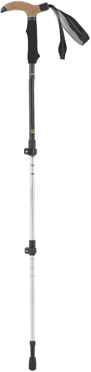 JEOZBM Hiking Trekking Poles, Aluminum Alloy 3 Section Retractable Walking Sticks, Wear Resistant Walking Poles for Hiking, Climbing, Exploring, Etc.(Black Yellow)
