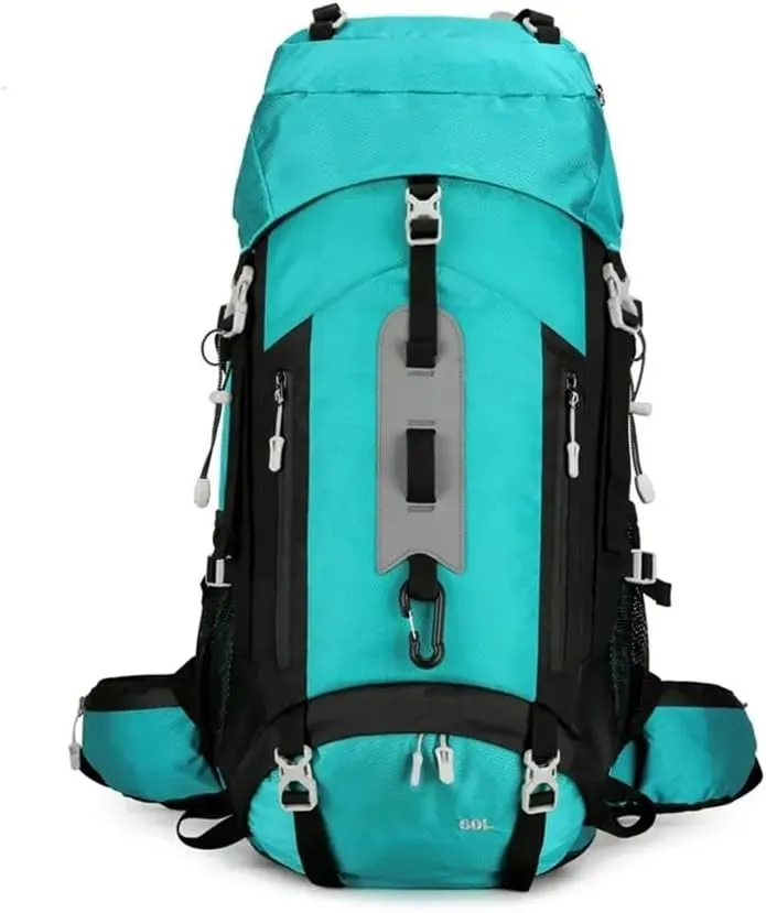 JSEIAJB Waterproof Backpacking Mountaineering Backpack 60L Hiking Backpack Large Capacity Camping Backpack