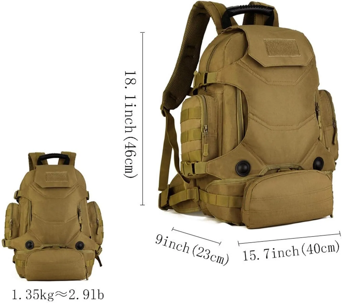 Jungle Leopard Travel Backpack Army Molle Sport Bag Men Camping Hiking Tactical Backpack Military Backpack 40L(S427-40L-ACU)