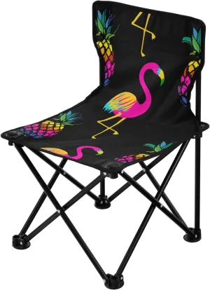 JUNZAN Packable Neon Camp Chair Ultralight Folding Backpack Chair Includes Carry Bag Travel Chair for Picnic Traveling