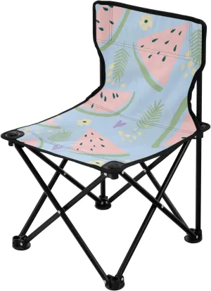 JUNZAN Portable Watermelon Fruit Ultralight Camp Chair Ultra-Lightweight Beach Chair Backpack Includes Carry Bag Outdoor Chairs for Concert Travel