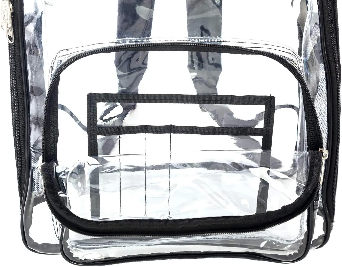 K-Cliffs Large Transparent Backpack Clear Heavy Duty School Bag Durable Student Bookbag See Through Vinyl Daypack Workbag