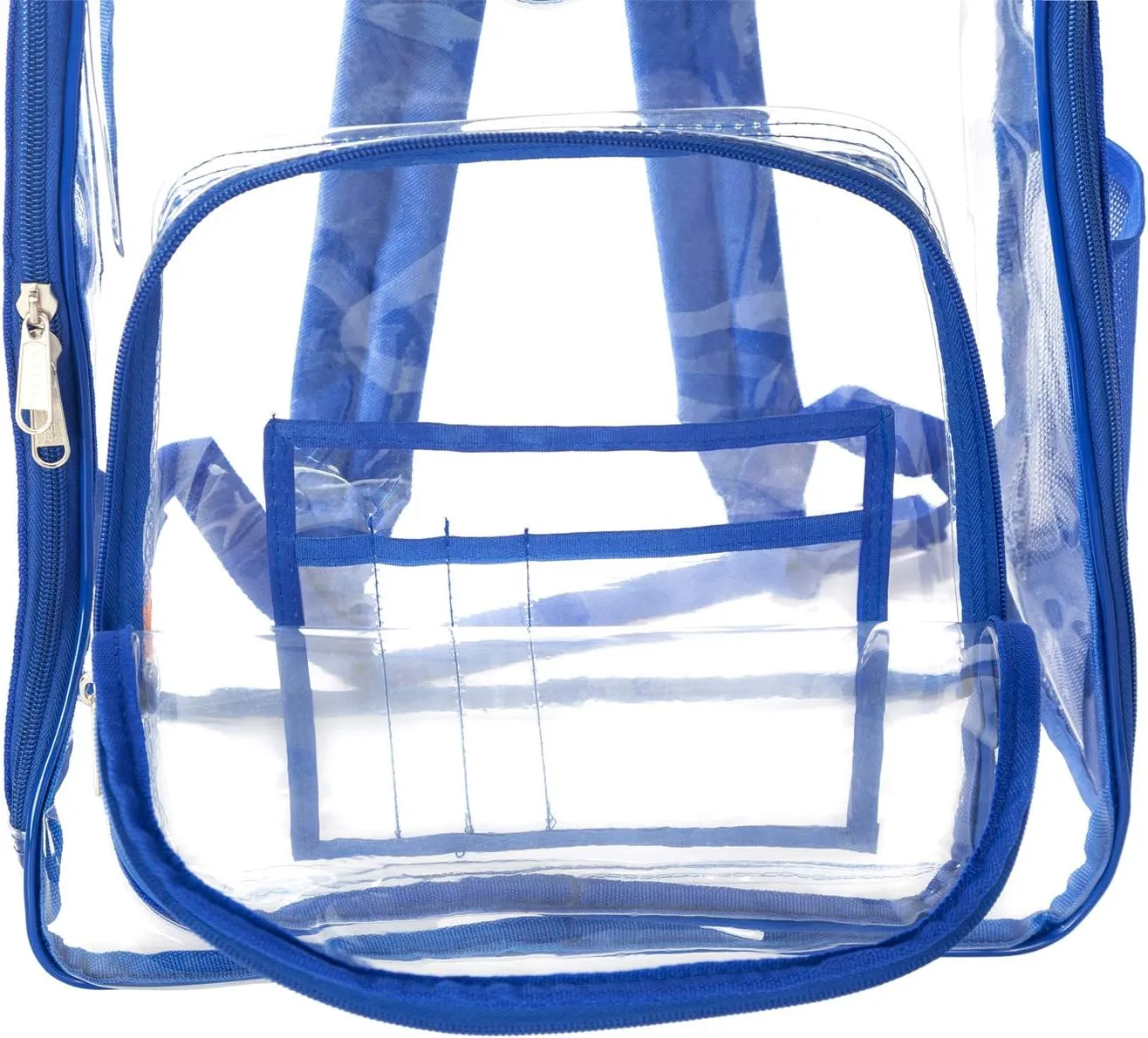 K-Cliffs Large Transparent Backpack Clear Heavy Duty School Bag Durable Student Bookbag See Through Vinyl Daypack Workbag