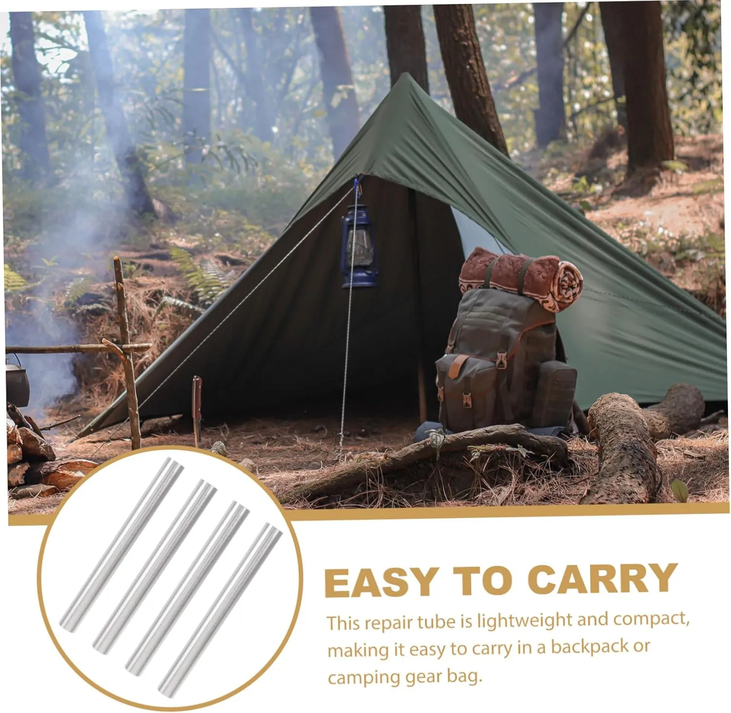 KESYOO Aluminum Alloy Tube Outdoor Tent Tube Tent Poles Tent Re Replacement Tent Pole Connectors Camping Kit