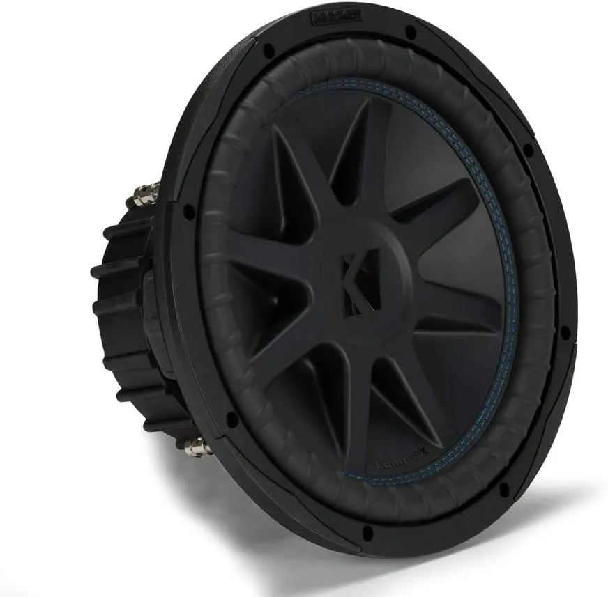 Kicker 44CVX124 12" CompVX Subwoofer, 1000 Watts RMS, Dual 4-Ohm Voice Coils, Legendary Kicker Sound Quality