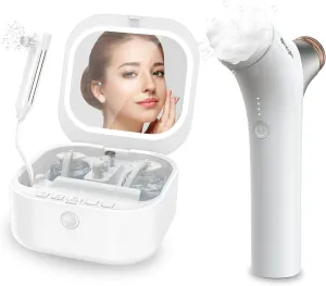 kingdo Automatic Foaming Face Scrubber with Upgrade 4-in-1 Professional Microdermabrasion Machine