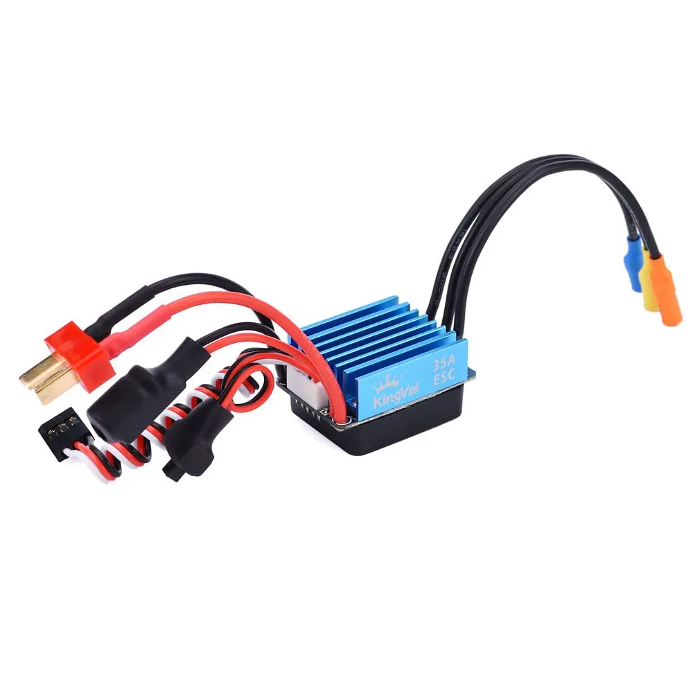 KingVal Replacement 2445 3000KV Sensorless Brushless Motor Shaft Diameter 2.3mm with 35A Brushless ESC Combo Compatible with 1/16 RC Car