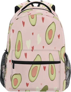 KLL Backpacks for Men Women Waterproof Sports Backpack with Chest Strap Gift Men & Women Avocado Heart
