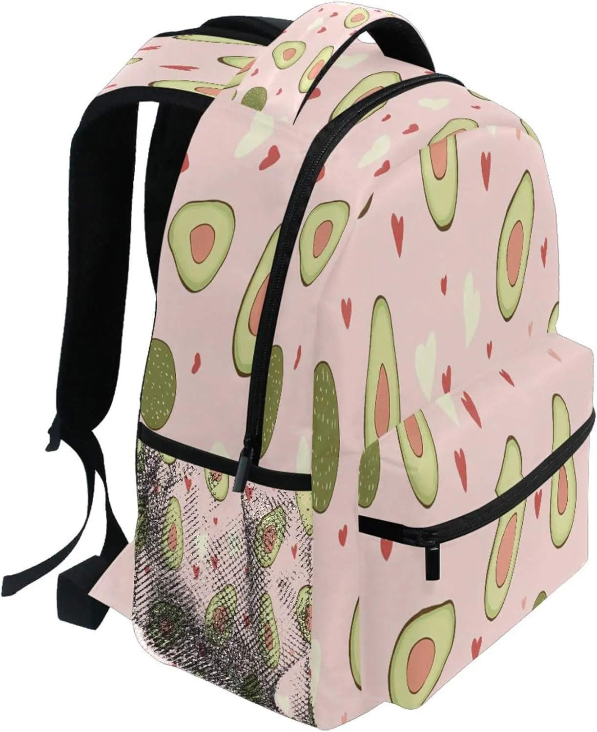 KLL Backpacks for Men Women Waterproof Sports Backpack with Chest Strap Gift Men & Women Avocado Heart
