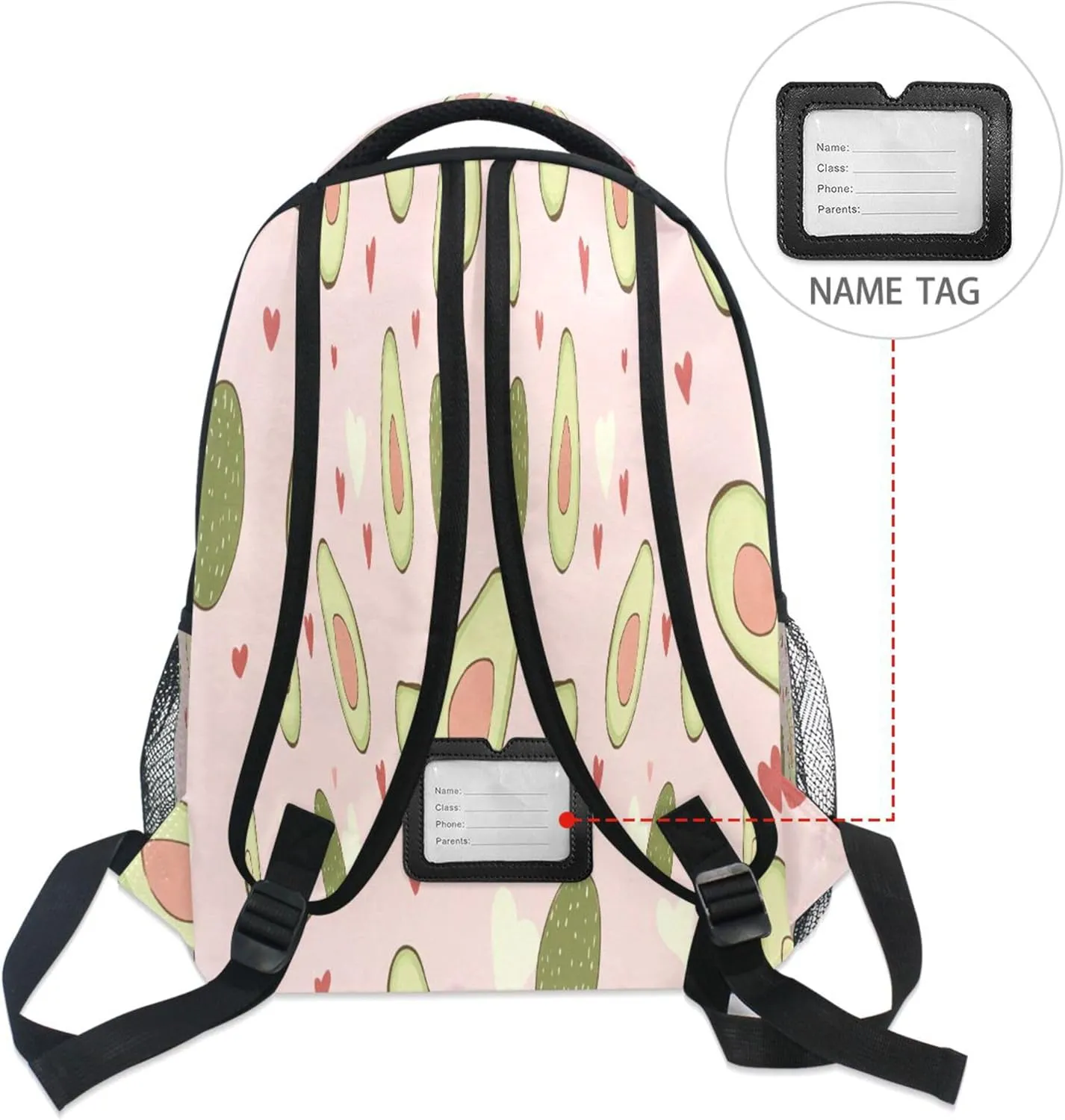 KLL Backpacks for Men Women Waterproof Sports Backpack with Chest Strap Gift Men & Women Avocado Heart
