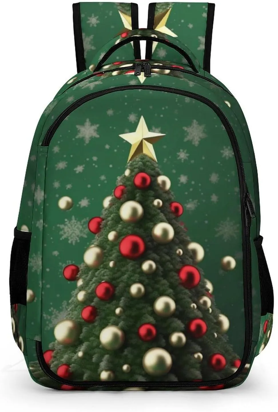 Laptop Backpack for Women Men Daypack Waterproof Round Ball Christmas Tree Computer Bag Business Work Bag for Travel