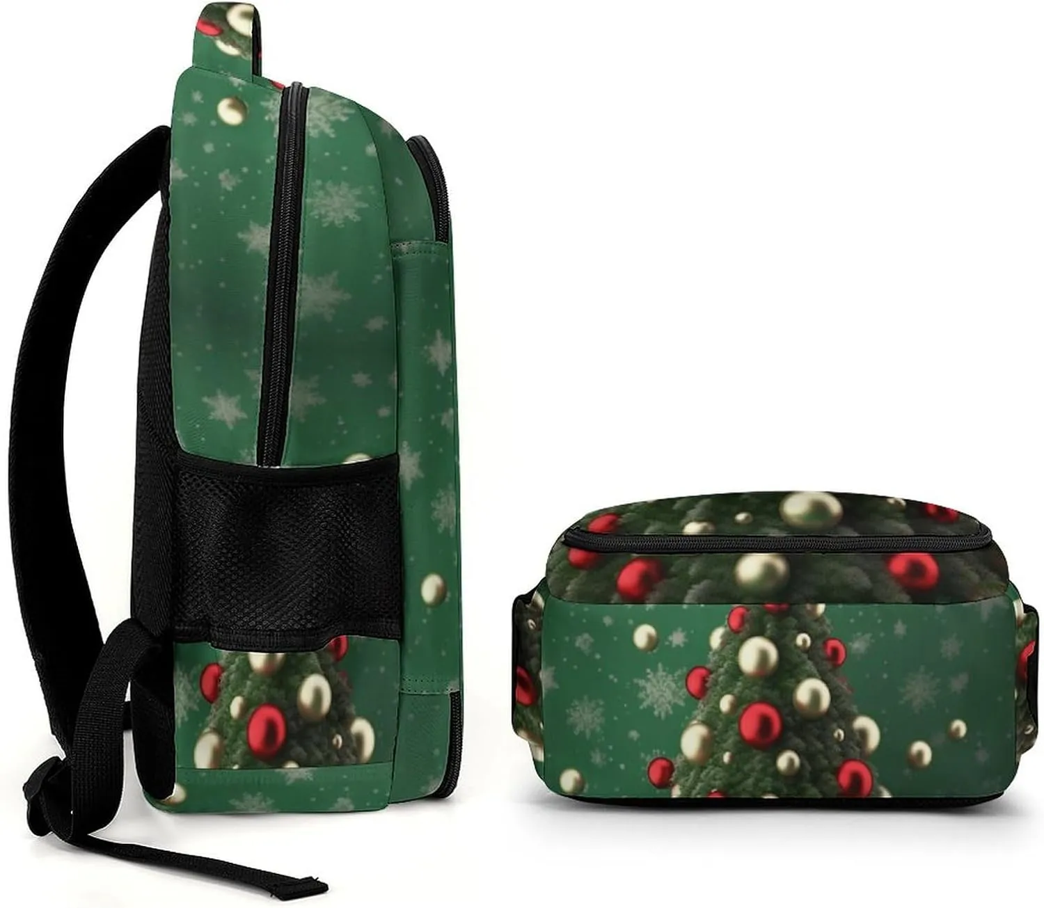 Laptop Backpack for Women Men Daypack Waterproof Round Ball Christmas Tree Computer Bag Business Work Bag for Travel