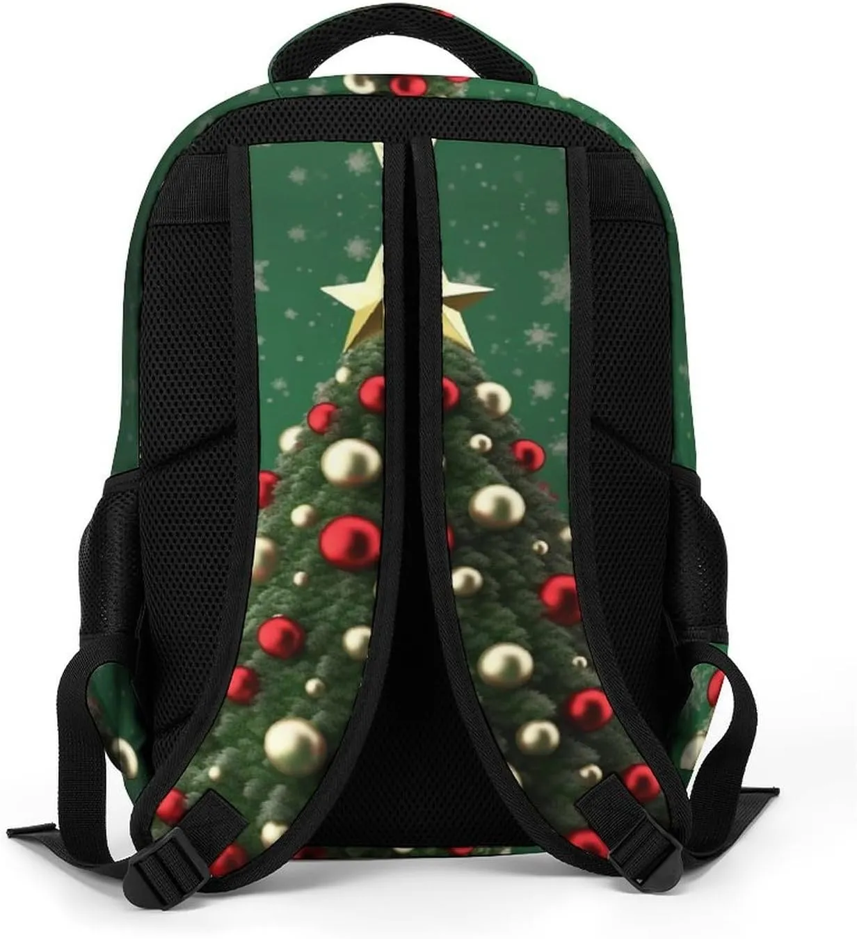 Laptop Backpack for Women Men Daypack Waterproof Round Ball Christmas Tree Computer Bag Business Work Bag for Travel