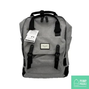 Large Feeding Tube Backpack | Light Grey, Black  | Adapted for Kangaroo Joey/ Omni and Enteralite Infinity | 17”