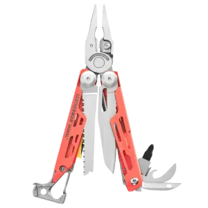 Leatherman 19 Tool Signal Camping Multi-Tool with Firestarter & Nylon Sheath Guava & Silver