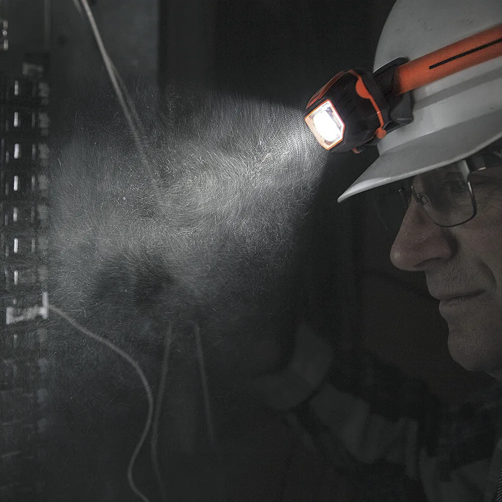 LED Headlamp with Silicone Hard Hat Strap