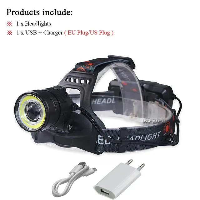 led headlamps usb 18650 cob headlight headtorch xml t6 Infrared Induction head lamp head torch flashlight rechargeable battery