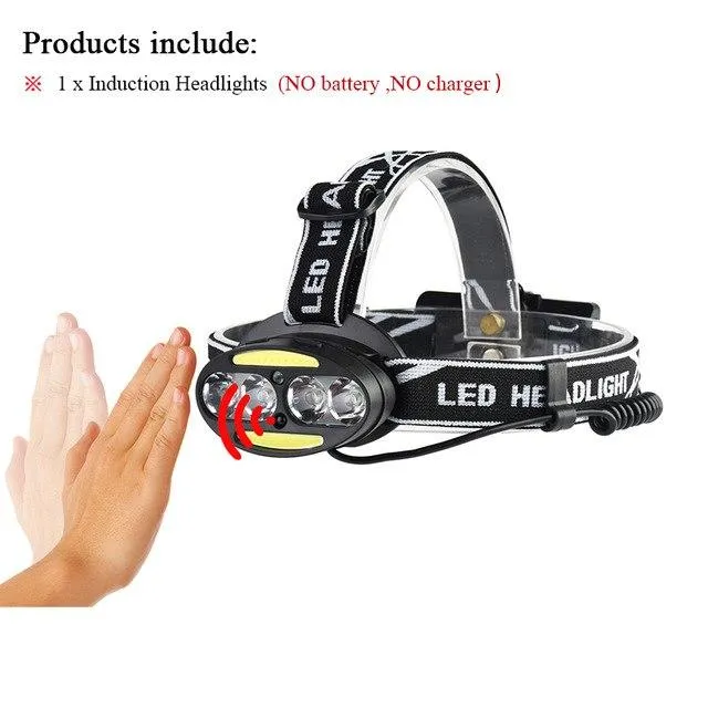 led headlamps usb 18650 cob headlight headtorch xml t6 Infrared Induction head lamp head torch flashlight rechargeable battery