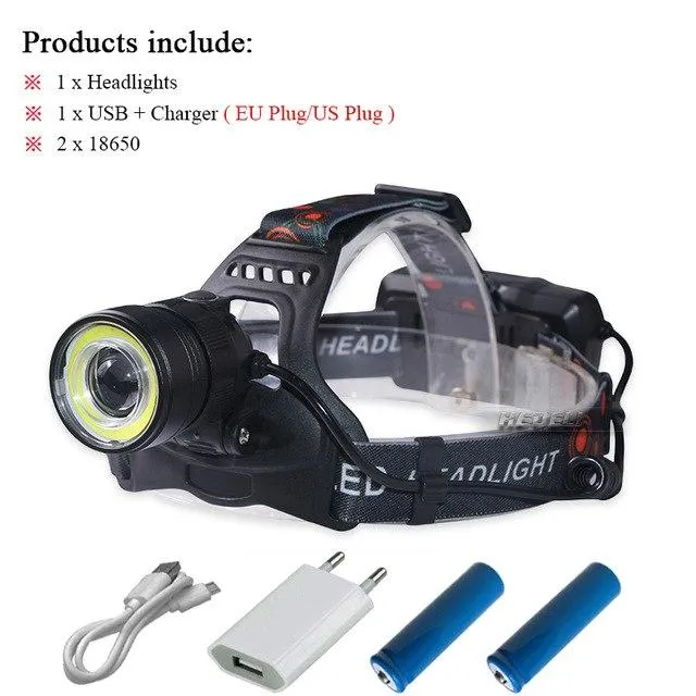 led headlamps usb 18650 cob headlight headtorch xml t6 Infrared Induction head lamp head torch flashlight rechargeable battery