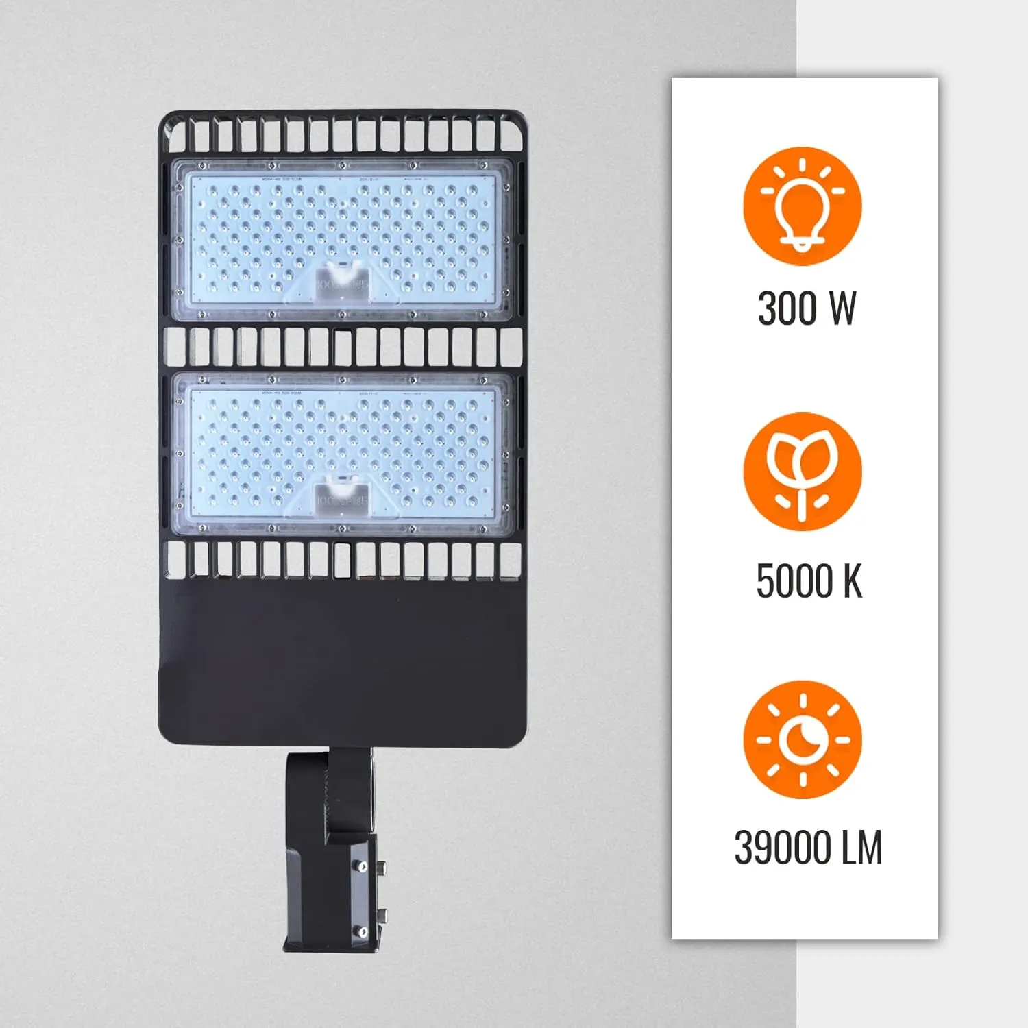 LED Parking Lot Lighting 300W - LED Shoebox Pole Light Daylight 5000k - Outdoor Commercial Area Street Security Lighting Fixture - Weatherproof Sport Court Lights ETL DLC